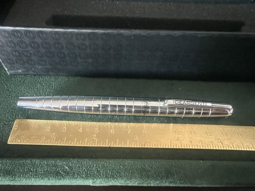 Ottaviani Stylo-Plume Sphère Roller Métal Chrome Nouvelle Trousse Et Garantie 