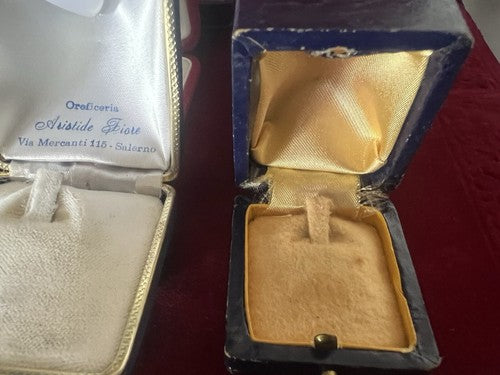 🔴 Scatole anello astucci custodie gioiello lotto 9 PEZZI vintage