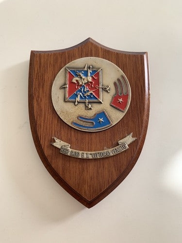 🔴 Militärwappen Holzschild C.do und Transmissions Vittorio Veneto 