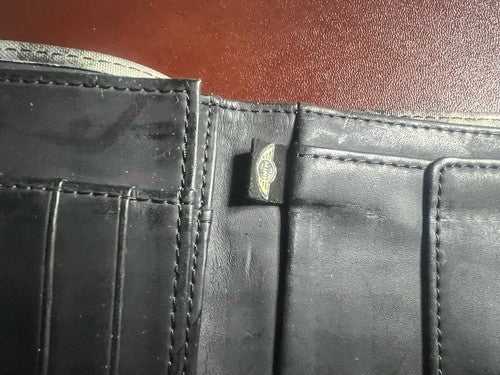 🔴 MINI portafoglio unisex GRIGIO logo auto da collezione vintage