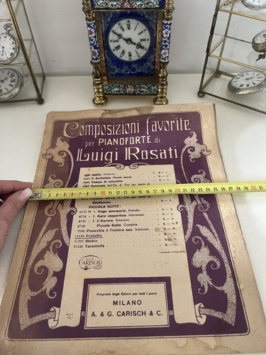 Sheet Musical Luigi Rosati Composition for Piano Milano Early 900