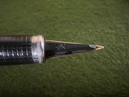 🔴 PARKER penna stilografica 180 placcata oro pennino ORO XM scrive con astuccio