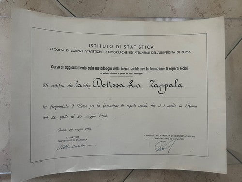 Diploma Upgrade Methodology Research Social Training Experts 1962 