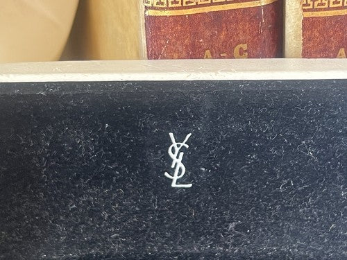 🔴 YSL custodia occhiali YVES SAINT LAURENT fodero bianco interno nero