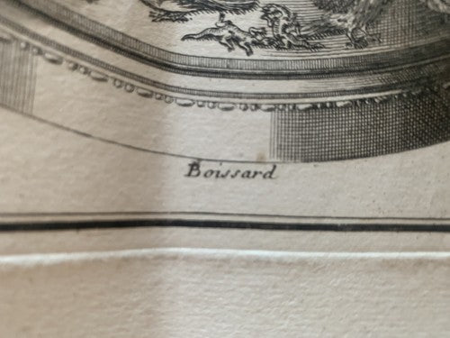 🔴 BOISSARD painting engraving tomb urn burial noble couple 