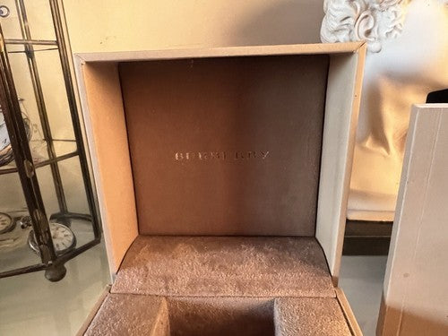 🔴 BURBERRY box scatola orologio ISTRUZIONI custodia grande L 11,5 VINTAGE