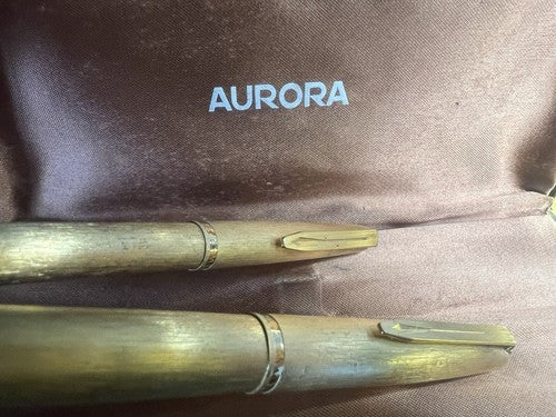 🔴 AURORA penna stilografica e sfera 98 pennino ORO F scrivono vintage
