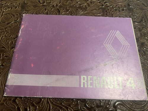 Renault 4 Livret Voiture Utilisation et Entretien Zunge Allemagne Original Cru