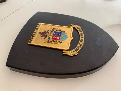 Crest Military Shield Wood State Maggiore Protection Scuola NBC