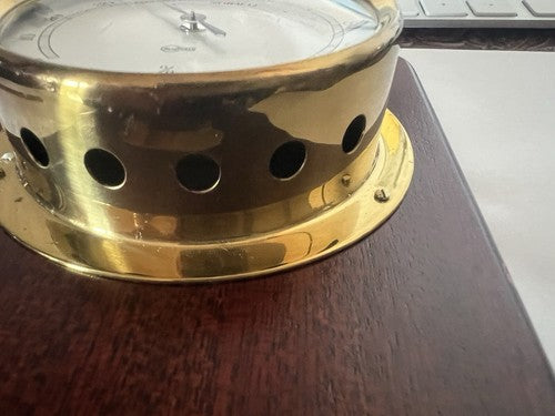 BARIGO Hygromètre de Precision Humidité Mécanicien Avec Hublot Et Stand Bois 