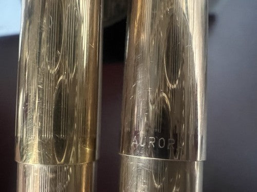 Aurora Pen Sphere And Pencil Mechanical Set Series Eagle Golden Vintage