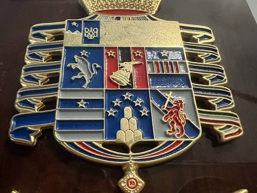 Crest 4 Régiment Alpines Parachutiste Bouclier Bois Métal Vernis Hauteur 15