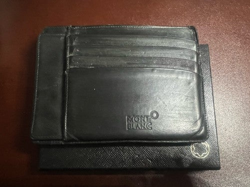 🔴 MONTBLANC portafoglio uomo porta carte credito banconote documento astuccio