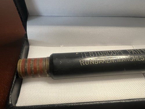 Testoscopio RUNKBAKEN MANCHESTER Stylo Bakélite Boussole Rare Vintage 1930