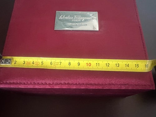 🔴 SALVATORE FERRAGAMO custodia occhiali fodero di tessuto rosso