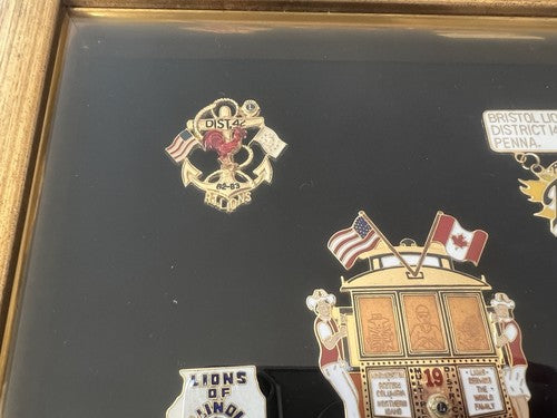 Lions Club USA Saint Francisco Philadelphia de la Broche Vernis Vintage