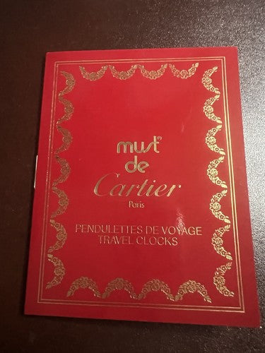 🔴 CARTIER istruzioni pendulette da viaggio con libretto e centri di assistenza