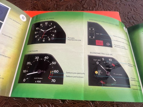Fiat Uno 45-45 S-ES-55-55S 70S Booklet Car Use Maintenance Original