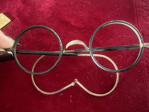 🔴 Montatura OCCHIALI ANTICHI di metallo ultra leggeri Charlie Chaplin 1800 n.1