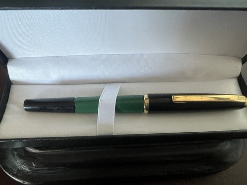🔴 PELIKAN Füllfederhalter grün schwarz MK10 Kolbenkappe beschädigt 1 