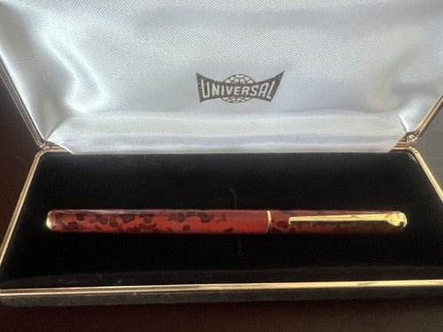 Universal Stylo-Plume Stylo à Plume Laque Marbré à Cartouche Vintage Années 60