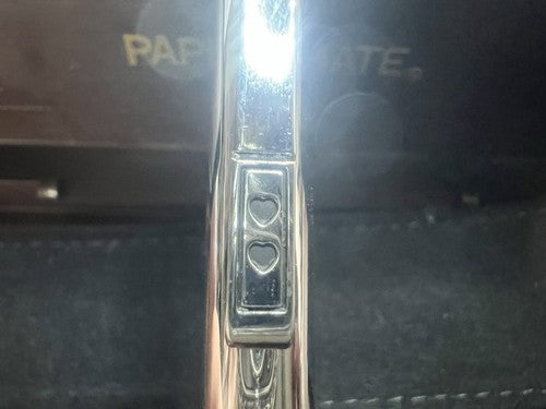 🔴 PAPERMATE penna sfera nera cromata scrive con astuccio vintage