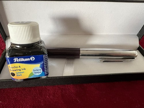 🔴 VIS PEN penna stilografica PISTONE President Acumatic pennino ORO vintage
