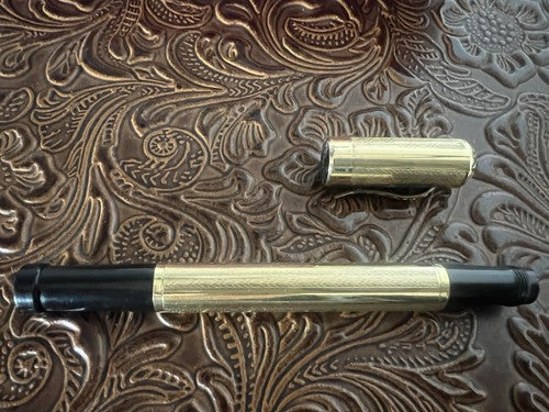 Ideal Stylo-Plume Stylo à Plume Rétractable Or 14KT Fonctionne Vintage B