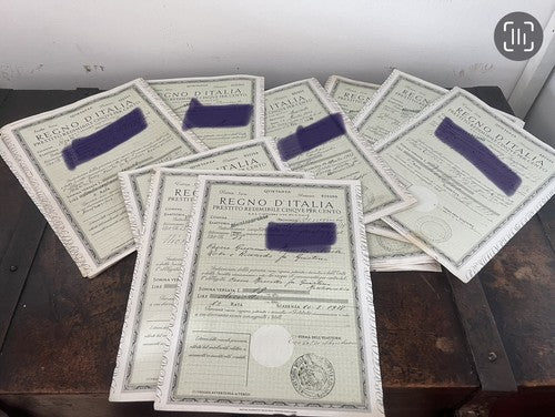 🔴 KINGDOM OF ITALY 5% redeemable loan 24 pieces 1937-1938-1939 