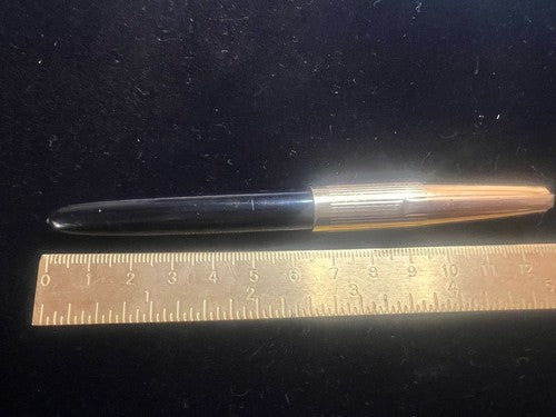 🔴 LUS ATOMICA 1 schwarzer Füllfederhalter mit nachfüllbarer Tintenpatrone, schreibt im Vintage-Stil