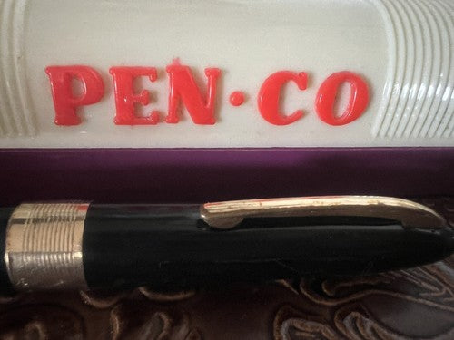 🔴 PEN CO penna stilografica pennino a diamante ORO 14 kt vintage Penco B