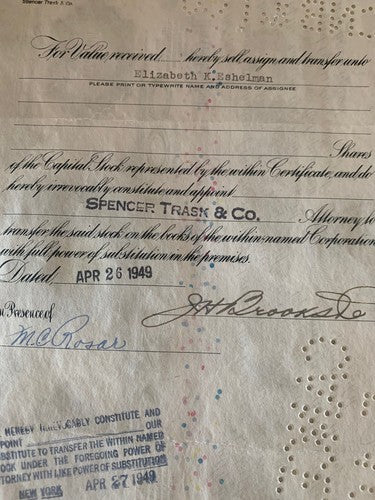 Antique Titre, Action 8 Actions New York City Coty Inc, Wilmington Trust 1948 