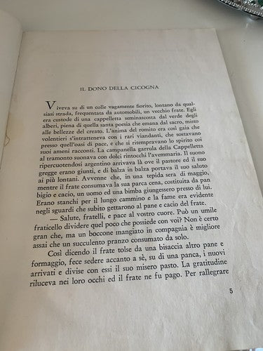 🔴 Book THE GIFT OF THE STORK Fausto Della Grazia Ancient Cenobio 1945 