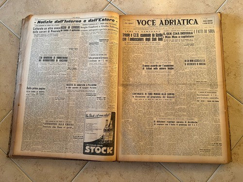 🔴 VOCE ADRIATICA giornali raccolta da Gennaio ad Aprile 1964 in libro completi