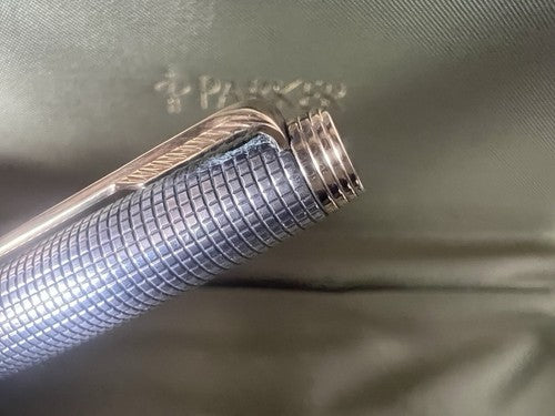 🔴 PARKER 75 fountain pen STERLING SILVER Sonnet ciselè GOLD nib XF