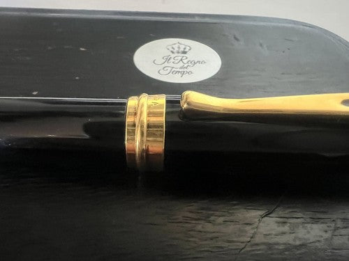 Aurora Pen Sphere Roller Ipsilon Totally Black Gold Marking Roller 