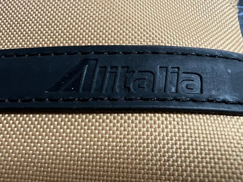 🔴 BULGARI pochette Alitalia porta IPAD organizer viaggio tessuto champagne L26
