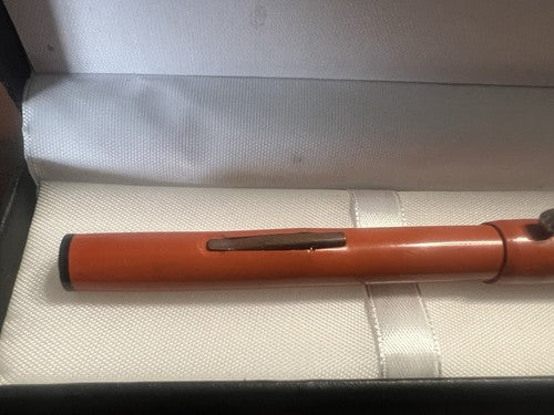 Stylo-Plume Stylo à Plume Orange A Levier Écrit Vintage 1930