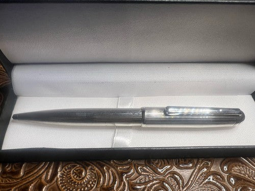 🔴 LECCE PEN penna sfera ARGENTO 925 MASSICCIO meccanismo rotazione scrive