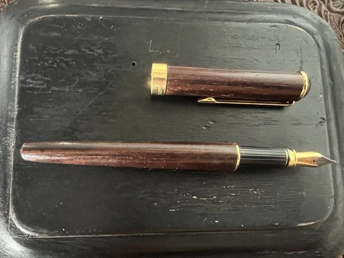 🔴 JEAN PIERRE LEPINE penna stilografica LEGNO a cartuccia iridium Point scrive