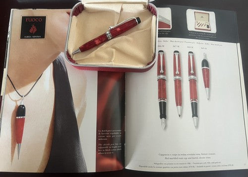 Aurora Stylo-Plume Sphère Auroloid Optima Mini Feu Édition Limitée 11 CM