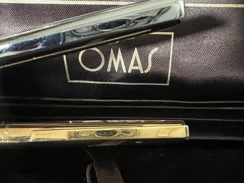 Grand-Mère Stylo-Plume Sphère Chrome + Or Métal Scrivono Italiane Vintage
