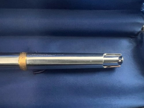 Aurora Stylo-Plume Sphère À Scattol Chrome Écrit Avec Trousse Vintage
