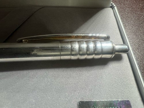 🔴 UNOARGENTO penna sfera ARGENTO 925 MASSICCIO a scatto scrive 2