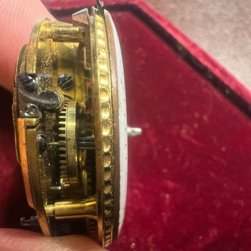 🔴 GIRARD DE MONT ROUGE movement antique French pocket watch verge 1770
