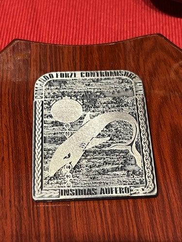 🔴 Crest CORPI SPECIALI scudi di metallo e legno lucidati LOTTO 3 PEZZI h 15 cm