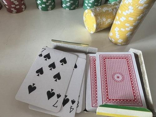Modiano Jetons 200 Pièces Blister Cartes De Jeu Casino + Livre Sklansky