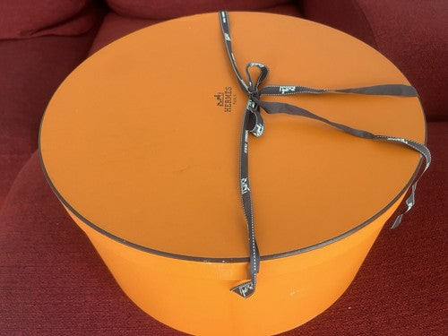 HERMES Boîte Étui Chapeau Sac Grand Vide ORIGINAL Diamètre 41 Cm