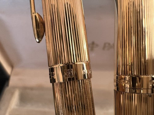 PARKER 180 Gold Plated Fountain Pen And 2 Ballpoint Pens Write