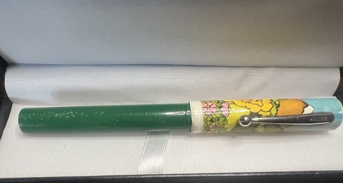 🔴 SHEAFFER penna sfera roller No Nonsense foresta con leone scrive vintage